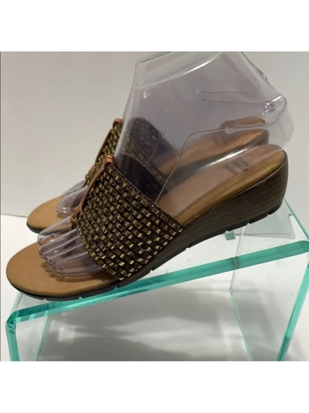 ANDRE ASSOUS LEATHER SANDALS SZ 37